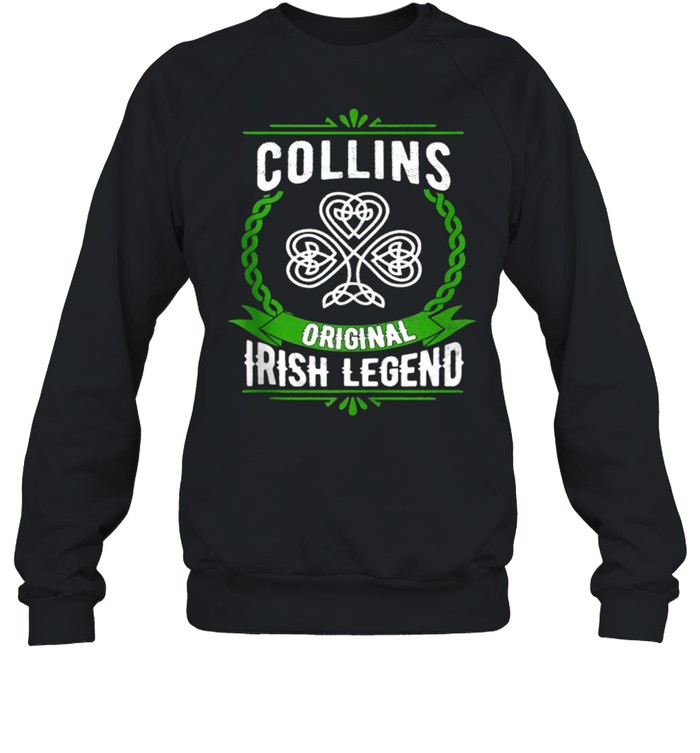 Collins Name Irish Legend Shamrock Green St. Patrick’s Day  Unisex Sweatshirt