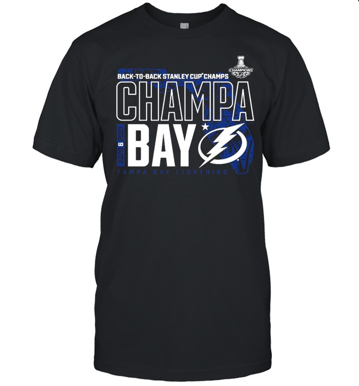 Tampa Bay Lightning Fanatics Branded Back to Back Stanley Cup Champions Champa Bay shirt