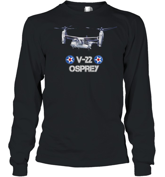 Kids American Airforce VSTOL Military Aircraft V22 Osprey shirt Long Sleeved T-shirt