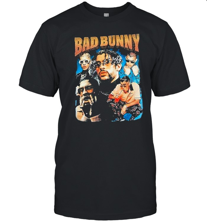 Bad bunnys printed graphic music for fans shirt