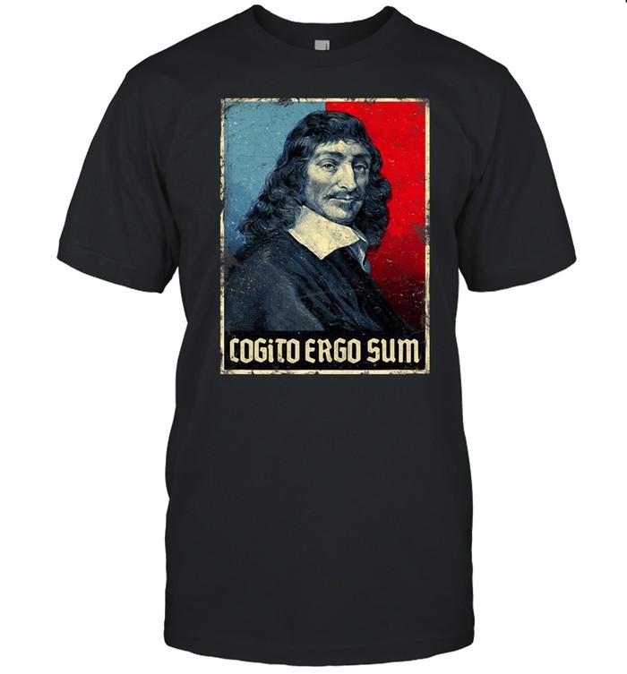 Cogito Ergo Sum René Descartes Principles Philosophy Vintage  Classic Men's T-shirt