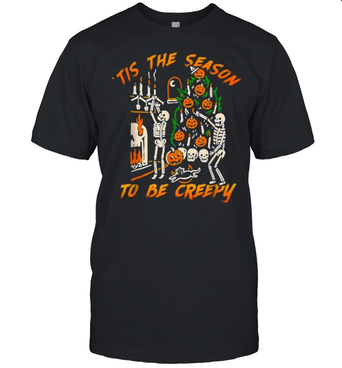 Tis The Season To Be Creepy Skeleton Pumpkin Halloween T- Classic Men's T-shirt