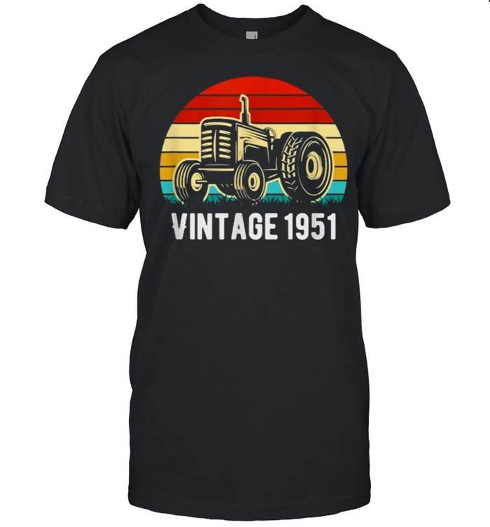 Vintage 1951 Farm Tractor 70th Birthday T-Shirt