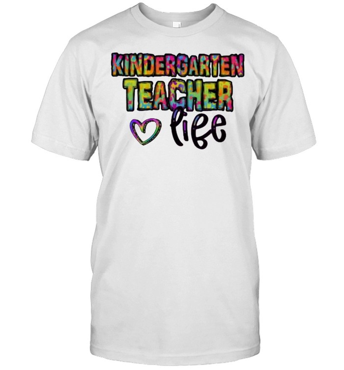 Kindergarten Teacher Life Heart Watercolor Shirt