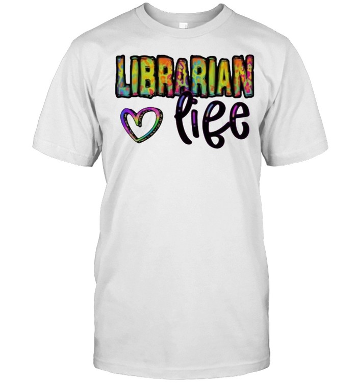 Librarian Life Heart Watercolor Shirt