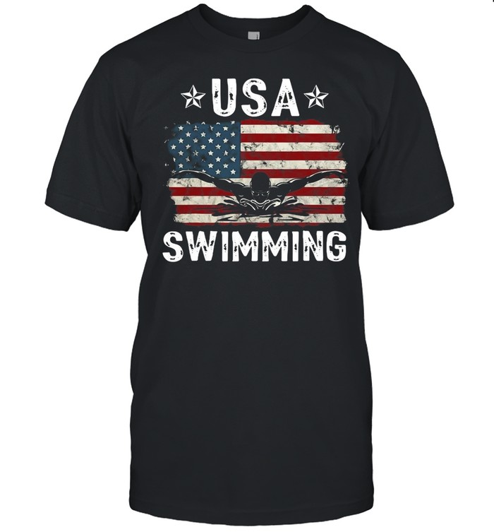 Team Retro Support USA Swimmer Vintage Classic Men's T-shirt Team Retro Support USA Swimmer Vintage Classic Men's T-shirt