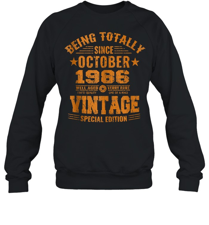 Birthday 365 Vintage Since October 1986 Birthday shirt Unisex Sweatshirt