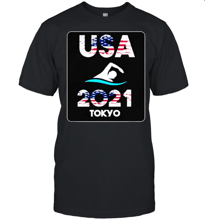 Swimming American Flag – Tokyo Olympic 2021 for USA-Team T- Classic Men's T-shirt