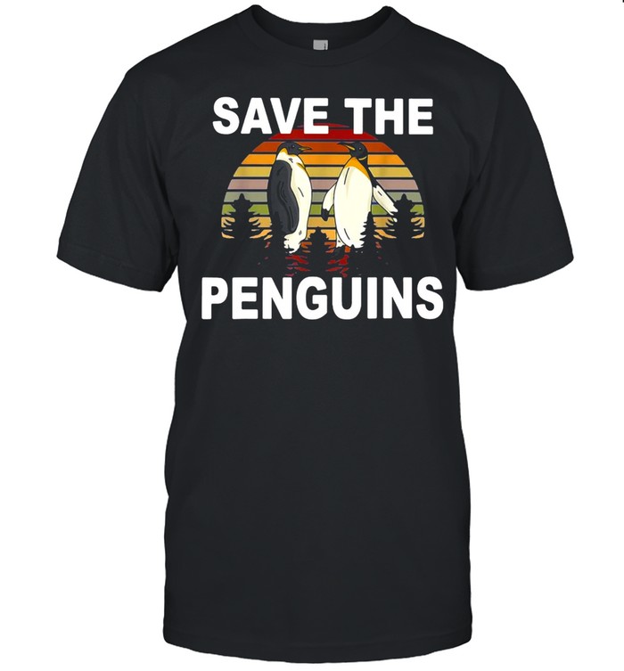Animal Lover Gift Save The Penguins Vintage T-shirt