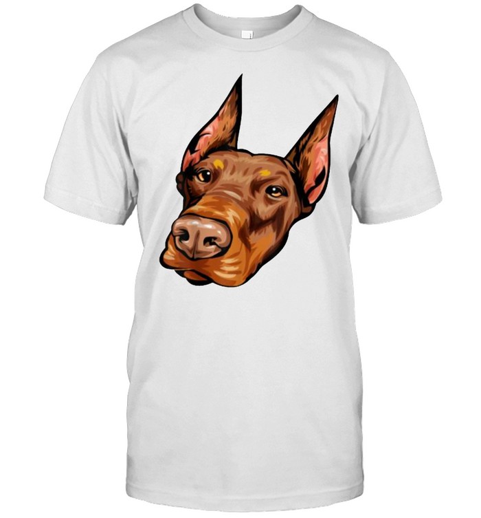 Cool Doberman Dog Face T-Shirt