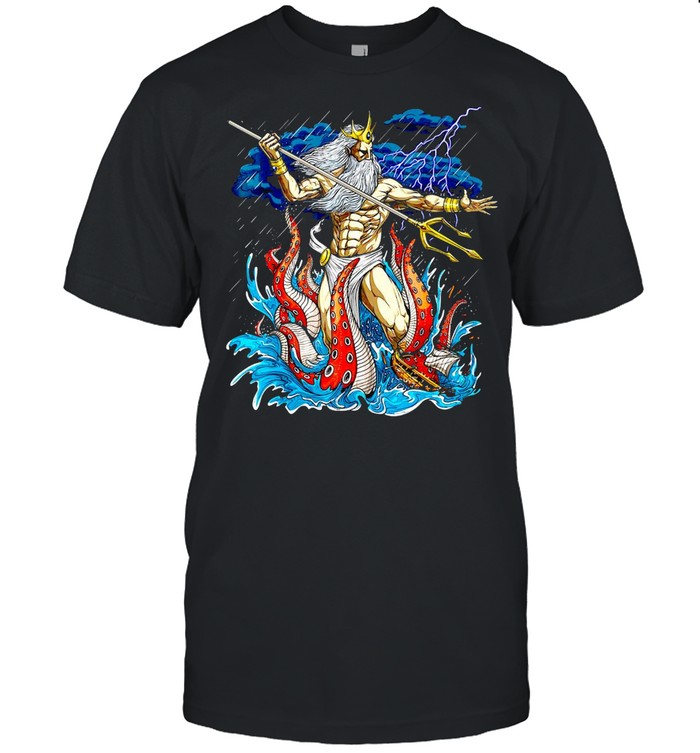 Greek God Poseidon Trident Ancient Greek Mythology Myths T-shirt