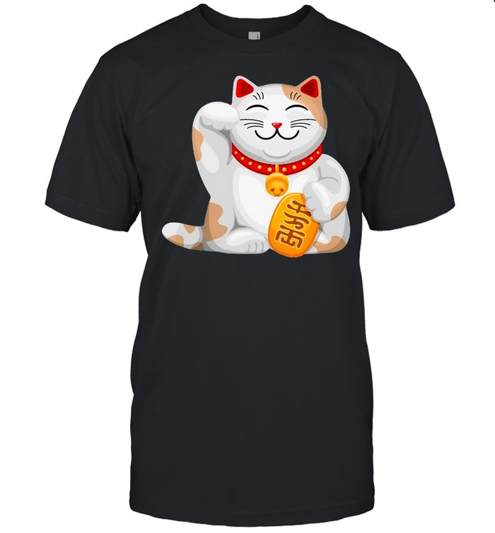 Maneki-Neko Lucky Cat Japanese Good Luck Charm Japan T-shirt