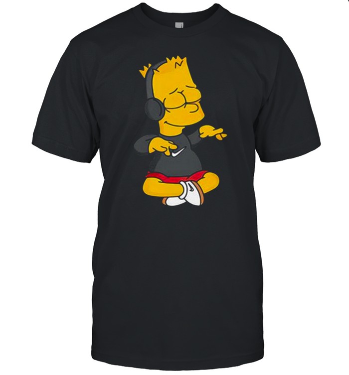 Simpsons Bart Simpson Listening To Music Shirt