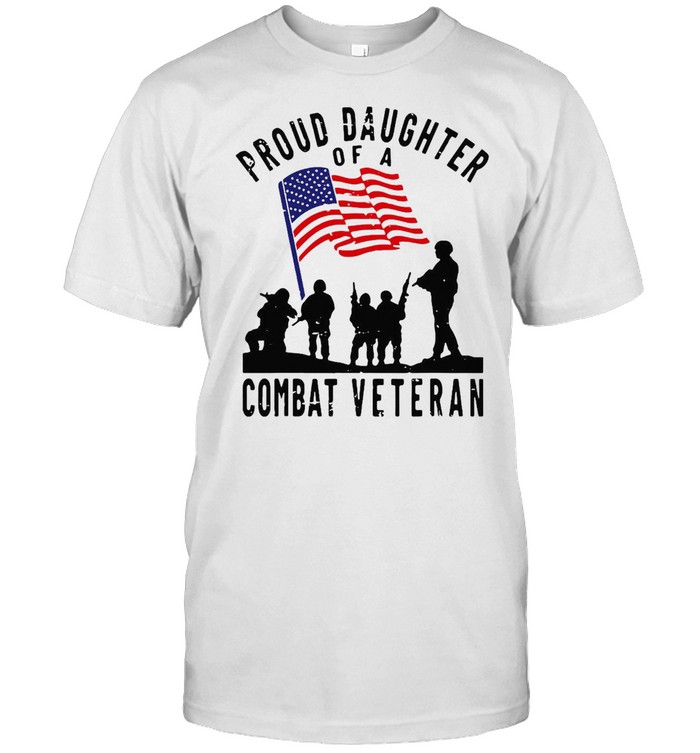 American Flag Proud Daughter Of A Combat Veteran T-shirt