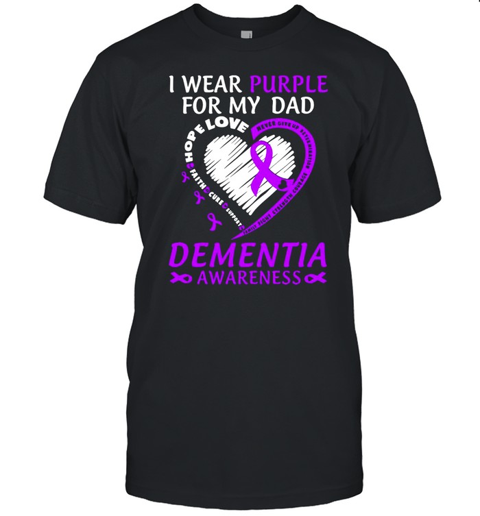 I Wear Purple For My Dad Dementia Awareness  Classic Men's T-shirt