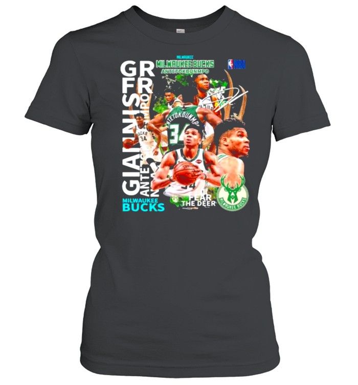 Milwuakee Antetokonmpo NBA Fear The Deer Bucks  Classic Women's T-shirt