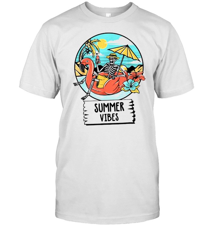 Summer Vibes Skull Skeleton Beach T-Shirt