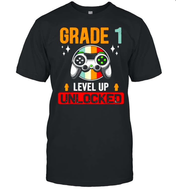 Grade 1st Level Up Unlocked Back To School Vintage T-Shirt