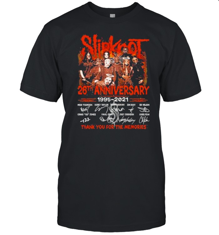 Slipknot 26th anniversary 1995 thank you for the memories signatures shirt