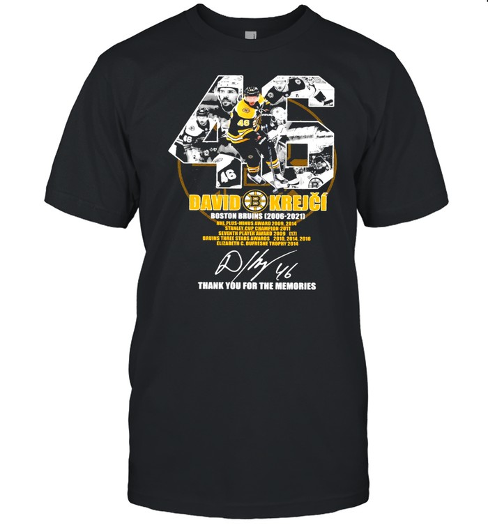 David Krejci Boston Bruins 2006 2021 signature shirt