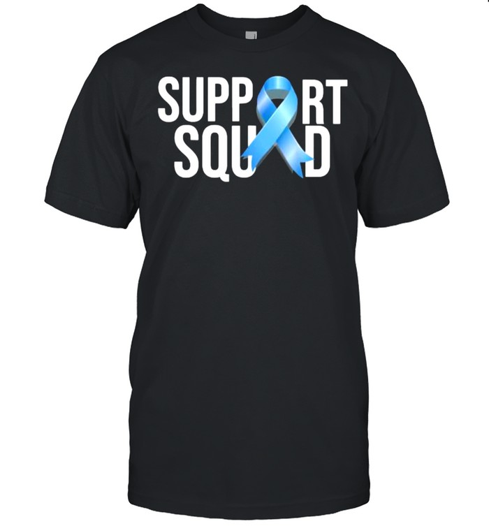 Support Squat Prostate Cancer Awareness Blue Ribbon Survivor T-Shirt