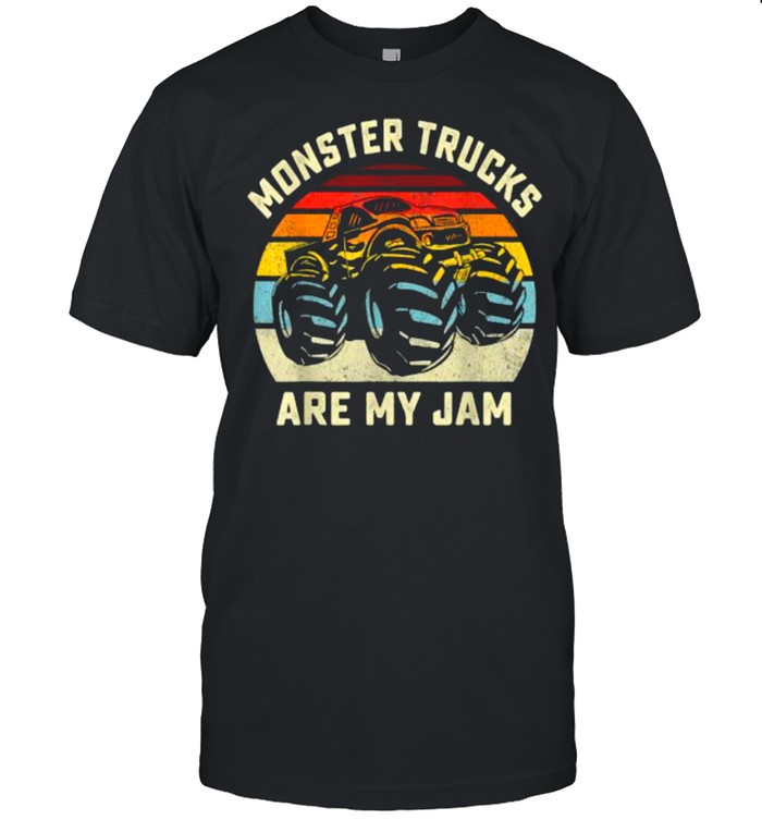 Vintage Monster Truck Retro Style Monster Trucks Are My Jam T-Shirt