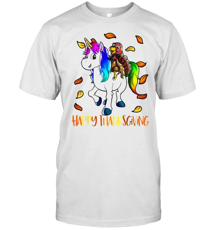 Happy Thanksgiving Unicorn Turkey T- Classic Men's T-shirt
