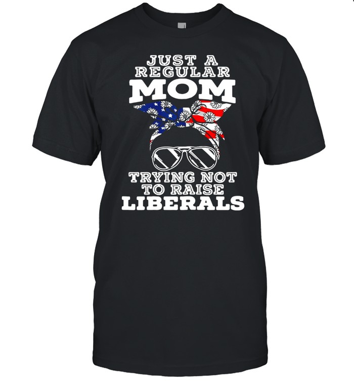 Womens Just A Regular Mom Trying Not To Raise Liberals T-shirt Classic Men's T-shirt