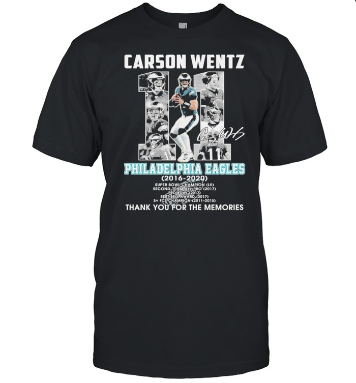 carson wentz 11 philadelphia eagles 2016 2020 thank you for the memories shirt Classic Men's T-shirt