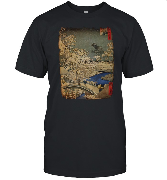 Godzilla and Meguro Drum Bridge shirt