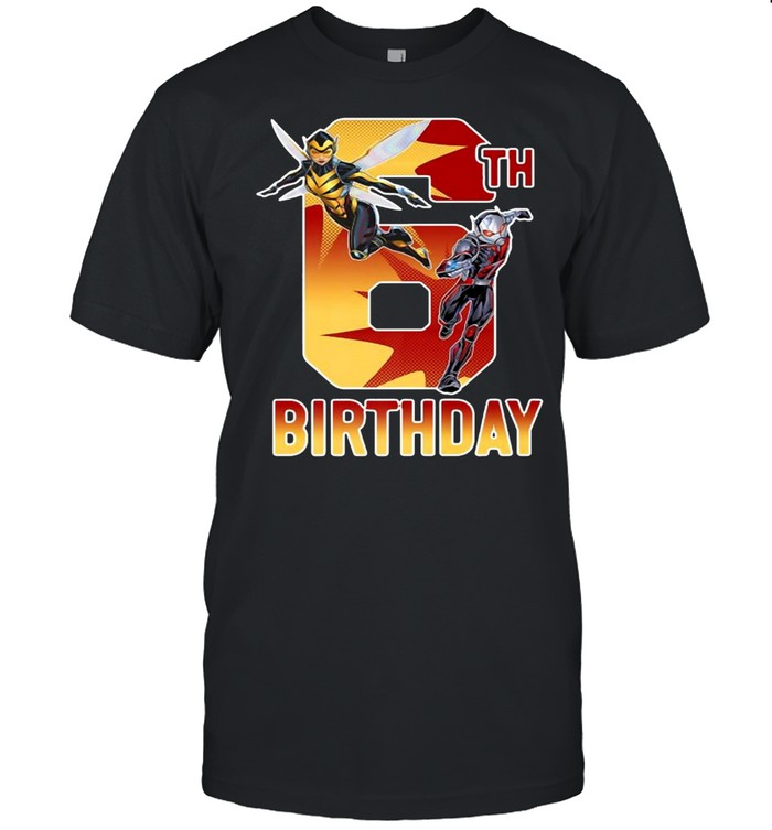 Marvel Ant-Man And Wasp 6Th Birthday T-Shirt