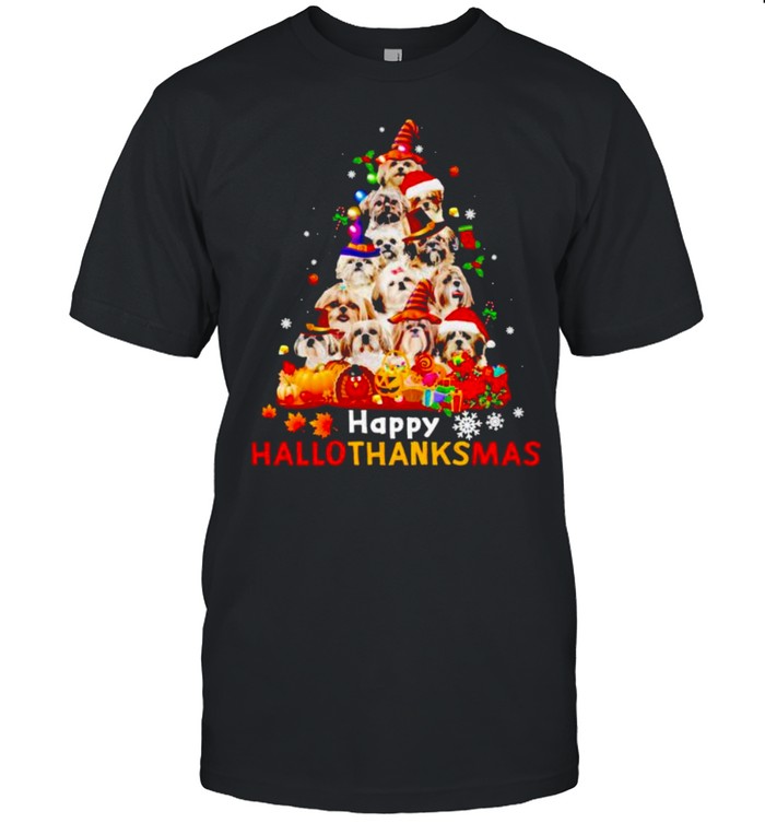 Shih Tzu Happy Hallothanksmas shirt