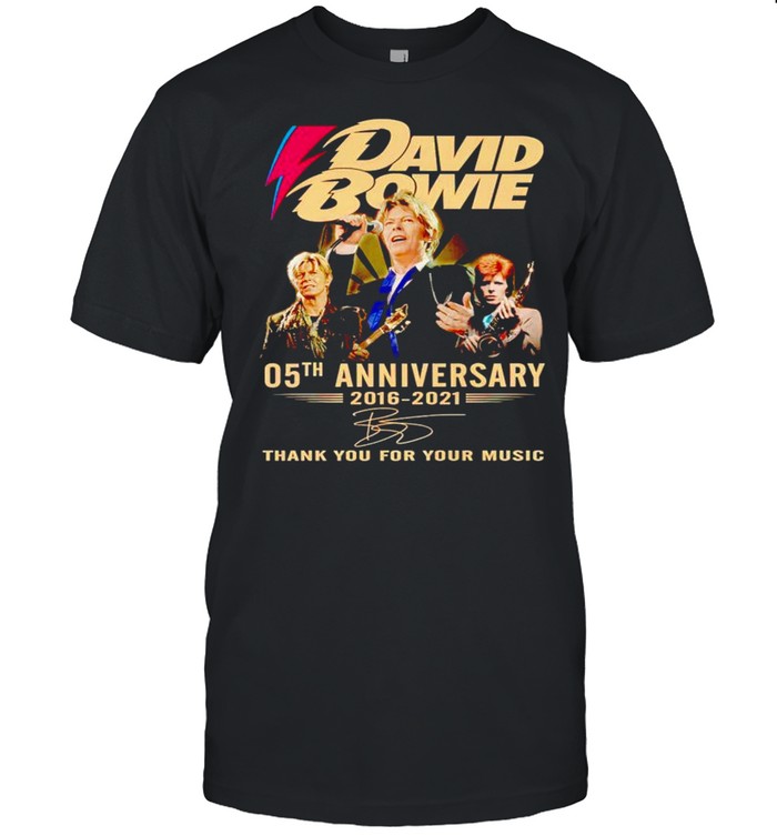 David Bowie 05Th Anniversary 2016 2021 Thank You For Your Music Shirt