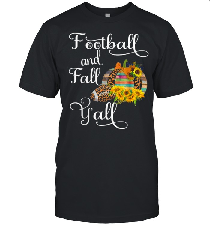 Football and Fall Y’all Sunflower Leopard T-Shirt