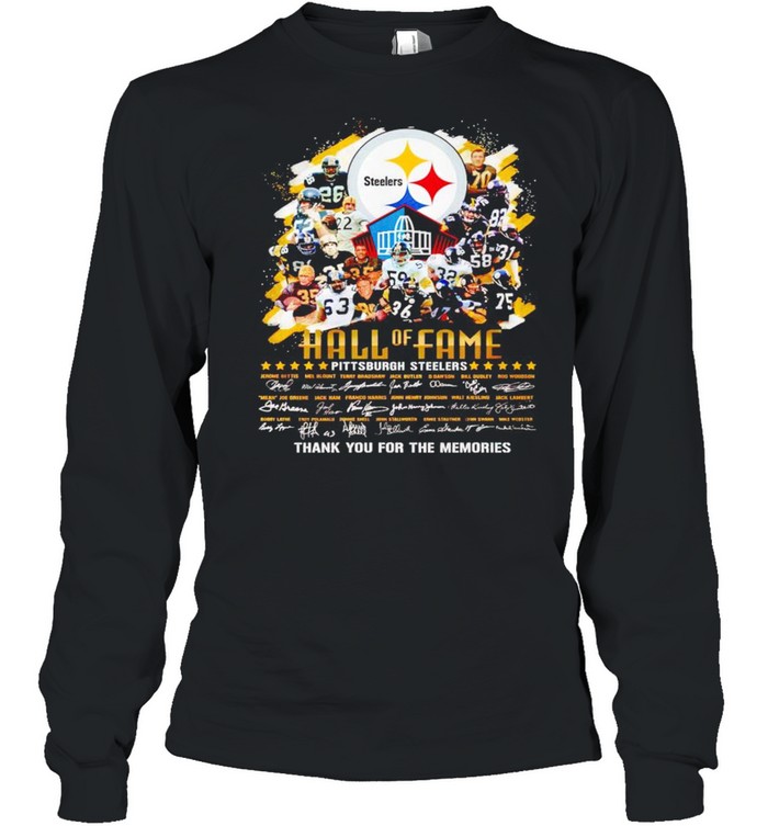 Hall of fame Pittsburgh Steelers thank you for the memories shirt Long Sleeved T-shirt