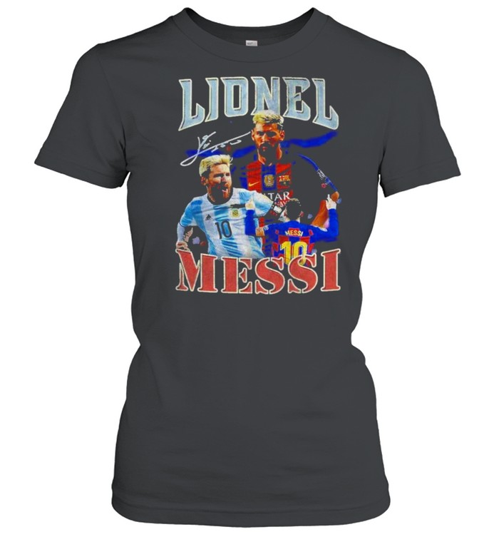Lionel Messi Barcelona Argentina Soccer Legend Vintage 90s Inspired Bootleg Rap Tee shirt Classic Women's T-shirt