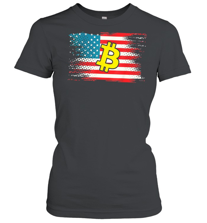 Btc Bitcoin USA Flag shirt Classic Women's T-shirt