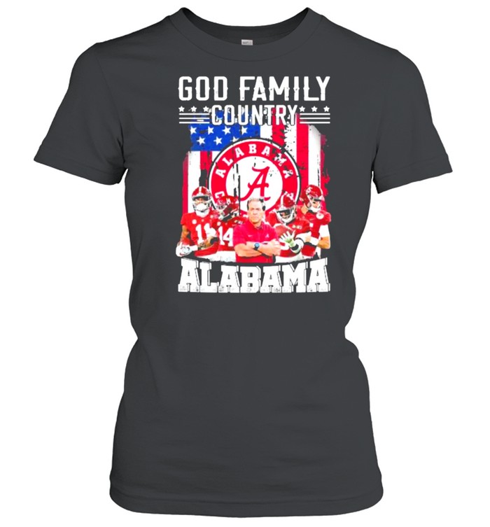 god family country alabama football american flag shirt Classic Women's T-shirt