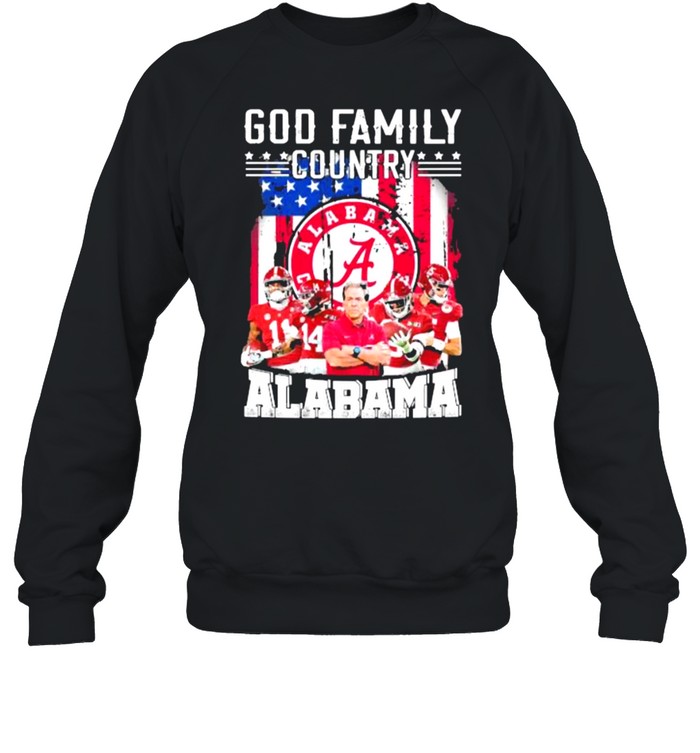 god family country alabama football american flag shirt Unisex Sweatshirt