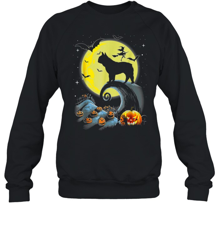 French Bulldog Dog And Moon Halloween Costume shirt Unisex Sweatshirt