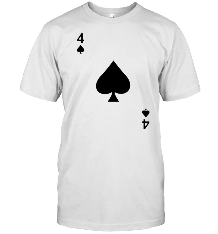 Four of spades blackjack playing cards shirt Classic Men's T-shirt