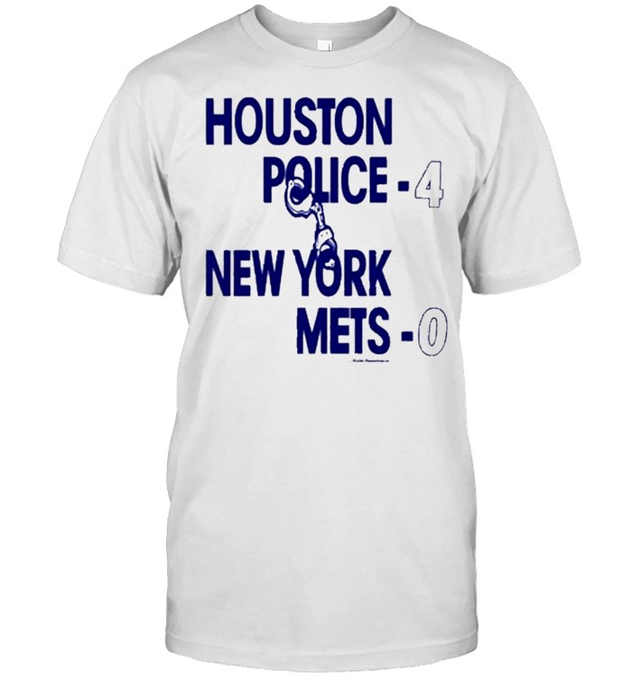 80S Vintage Houston Astros 1986 Playoffs Houston Police 4 New York Mets 0 Shirt