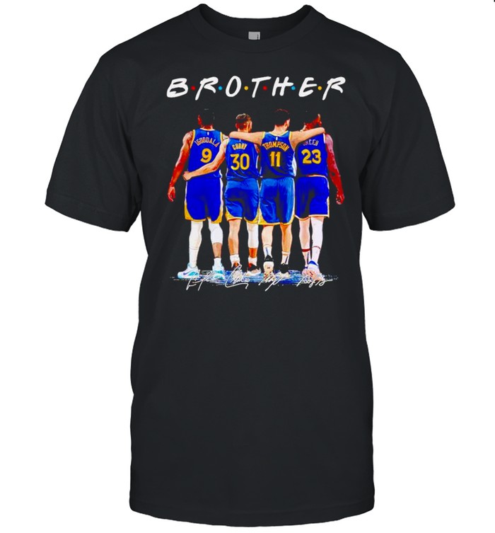 Golden State Warriors Brother Iguodala Curry Thompson Green Signatures Shirt