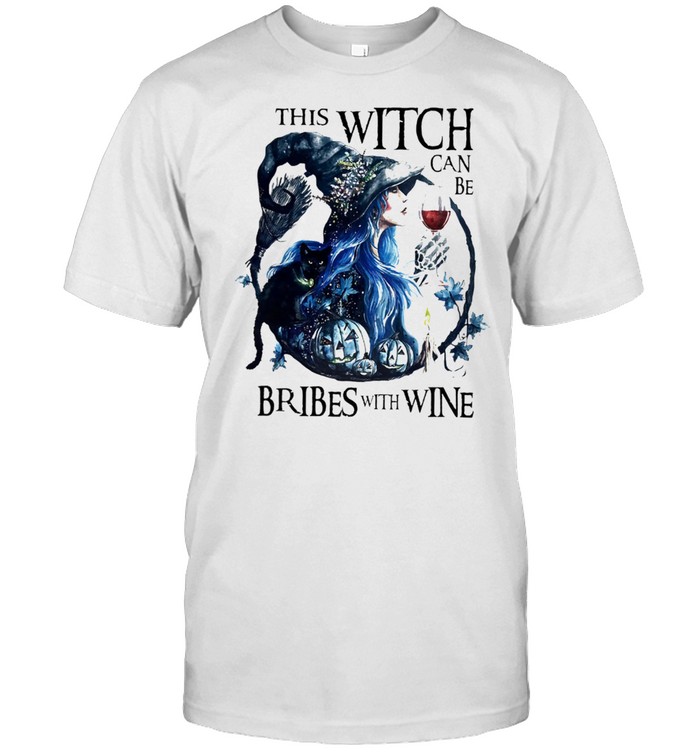 This Witch Can Be Bribed With Wine Halloween Shirt