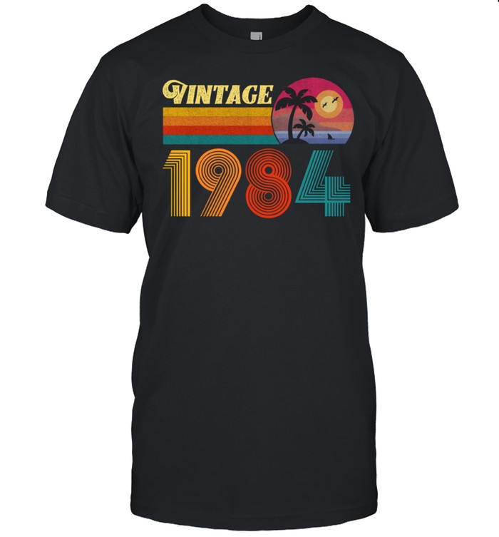 37th Birthday 37 Years Old Retro Vintage 1984 shirt
