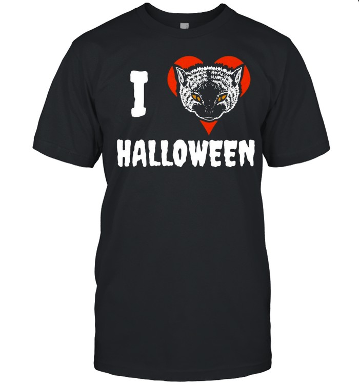 I Love Halloween Cat Lover T-Shirt