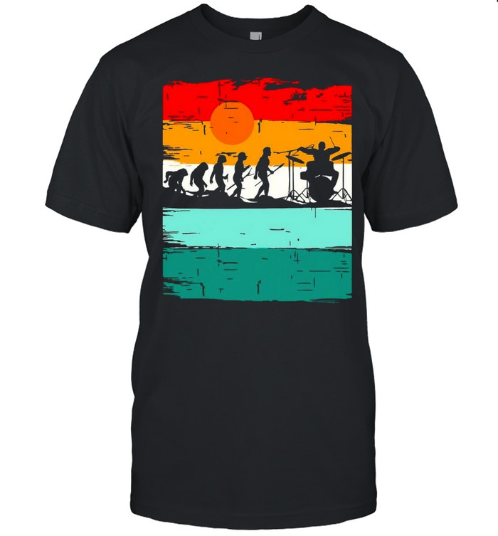 Drumming Evolution Play Drums Sunset T-Shirt