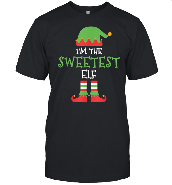 I’m The Sweetest Elf Family Matching Christmas Group Pajamas Shirt