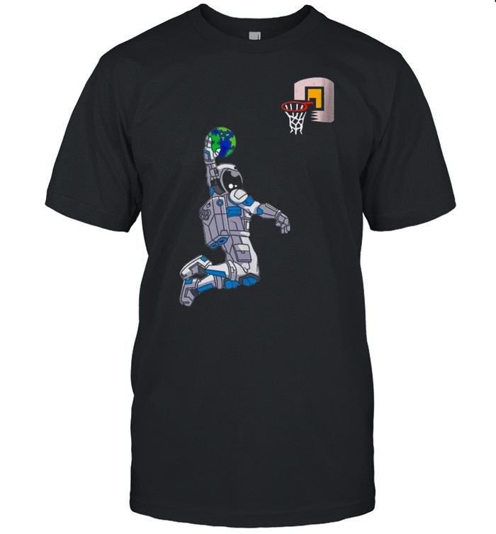 Astronaut Space Earth Dunking Basketball Shirt