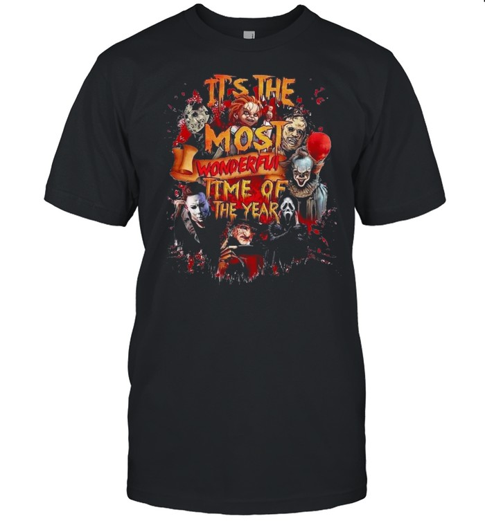 Halloween Horror Movie Characters It’s The Most Wonderful Time Of The Year Shirt